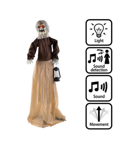 Staande decoratie Lantern witch 165 cm Halloween heks