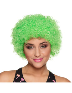 Boland Groene krul pruik Pop