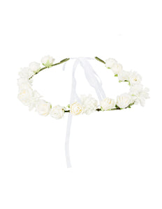Boland Hippie hoofdband Ibiza witte bloemen