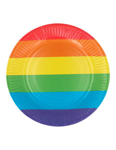 Boland Set 8 papieren bordjes Regenboog