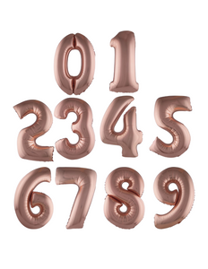 Funny Fashion Folieballon 13 cm op stokje rose goud