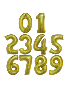 Funny Fashion Folieballon 41cm op stokje glitter goud