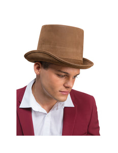 Wicked Costumes Hoge hoed deluxe - bruin