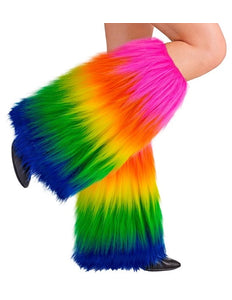 Widmann SRL Beenwarmers pluche regenboog Sem