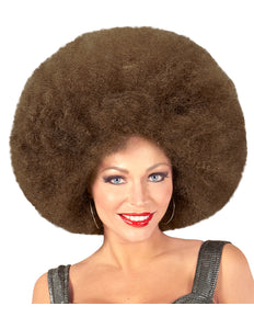 Widmann SRL Bruine afro pruik