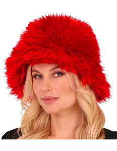 Widmann SRL Bucket hat pluche rood Mats