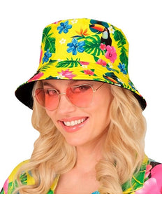 Widmann SRL Bucket hat zomer party geel kostuum Thijs