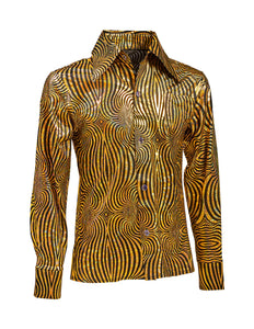 Widmann SRL Disco shirt jaren 70 goud heren