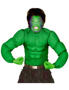 Widmann SRL Gespierd shirt groen Hulk spierballen kind