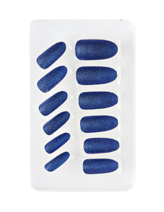 Widmann SRL Glitter opplaknagels blauw