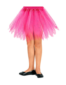 Widmann SRL Glitter tutu rok kort roze kinderen
