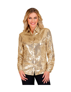 Widmann SRL Gouden blouse pailletten dames