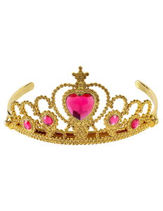 Widmann SRL Gouden tiara met roze steentjes