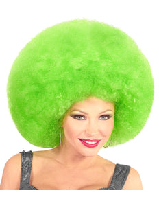 Widmann SRL Groene oversized afro pruik