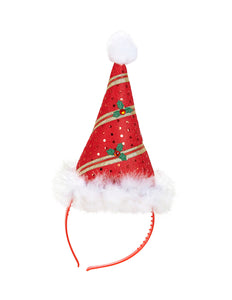 Widmann SRL Haarband kerstmuts met pailletten