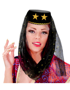 Widmann SRL Harem hoed zwart met sluier