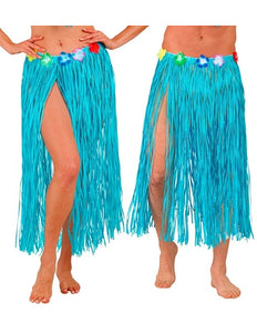 Widmann SRL Hawaiirokje lichtblauw met bloemenriem 80cm Pim