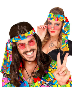 Widmann SRL Hoofdband jaren 70 flower power