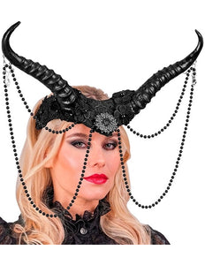 Widmann SRL Hoofdbedekking hoorns zwart Sara