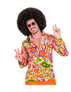 Widmann SRL Jaren 70 shirt peace party heren