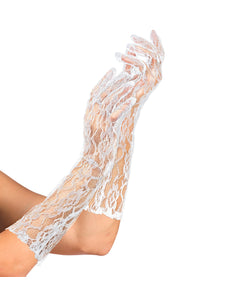 Widmann SRL Kanten handschoenen wit lang