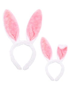 Widmann SRL Konijnen oren roze wit