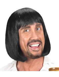 Widmann SRL Middeleeuwse pruik zwart heren