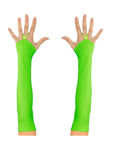 Widmann SRL Neon groene handschoenen in satijn