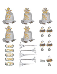 Widmann SRL Nieuw jaar versierset zilver Happy New Year