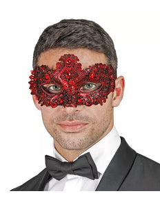 Widmann SRL Oogmasker theater rood Lynn