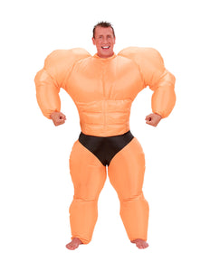 Widmann SRL Opblaasbaar bodybuilder gespierd kostuum