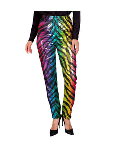 Widmann SRL Paillettenbroek Mara regenboog tijger