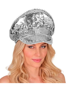 Widmann SRL Pet met juwelen en pailletten zilver hoed Nora