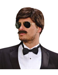 Widmann SRL pruik droomhaar playboy met snor bruin