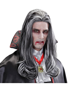 Widmann SRL Pruik vampier grijs lang haar