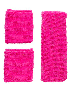 Widmann SRL Roze zweetbanden neon set