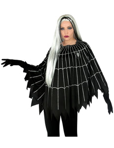 Widmann SRL Spinnenweb poncho volwassenen