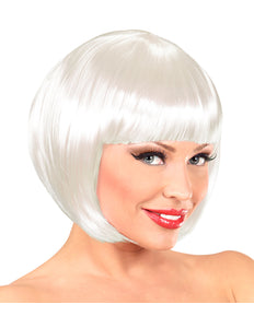 Widmann SRL Witte boblijn pruik dame