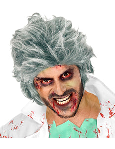 Widmann SRL Zombie Dracula pruik grijze haren