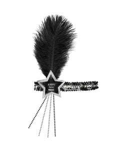 Widmann SRL Zwart zilver Happy New Year haarbandje