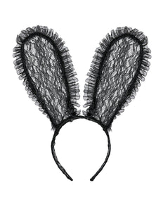 Widmann SRL Zwarte bunny oren kant