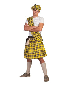 Funny Fashion Gele Schotse kilts voor carnaval