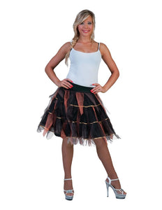 Funny Fashion Petticoat tule rok zwart goud