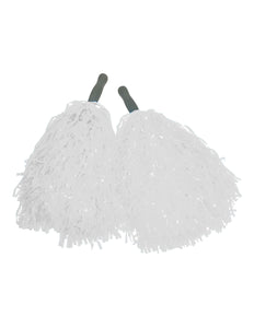 Funny Fashion Witte pom poms met stokje