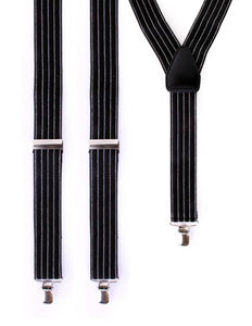PartyXplosion Bretel gangster zwart wit gestreept