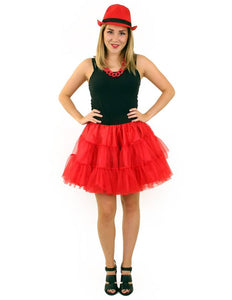 PartyXplosion Petticoat rood 2-laags