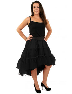 PartyXplosion Petticoat schuin aflopend zwart