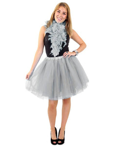 PartyXplosion Tule rok Belinda deluxe zilver dames