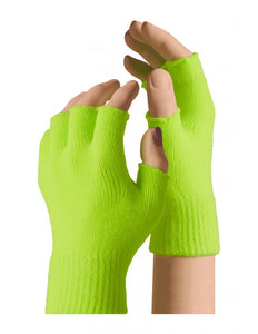 PartyXplosion Vingerloze handschoenen kind neon geel