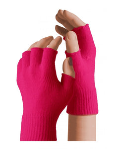 PartyXplosion Vingerloze handschoenen kind neon roze